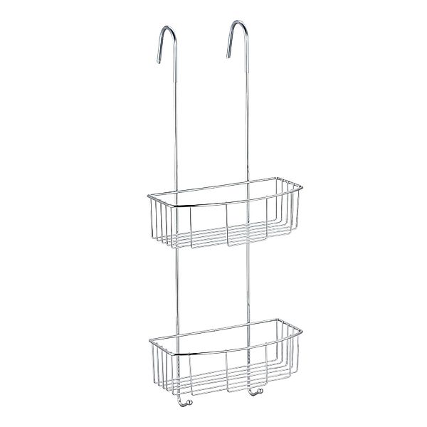 MSV Duschregal Lexie mit 2 Körben und 2 Haken Aluminium 23 cm x 19 cm x 60 günstig online kaufen