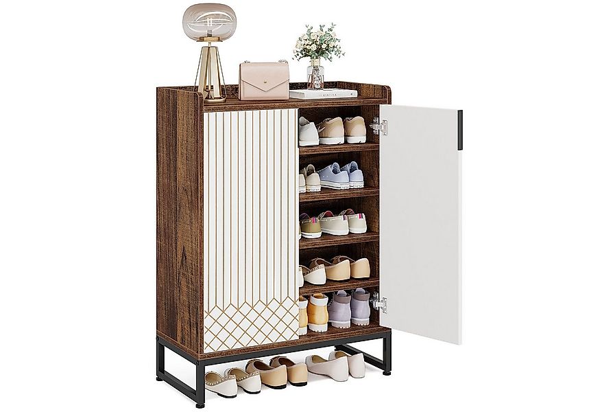 Tribesigns Schuhschrank Schuhschrank mit 2 Türen, Schuhregal Schuhkommode f günstig online kaufen