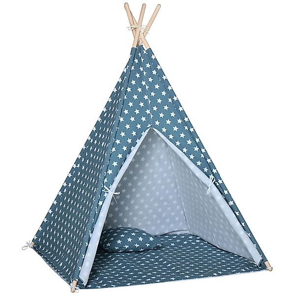 HOMCOM Spielzelt blau B/H/L: ca. 120x155x120 cm günstig online kaufen