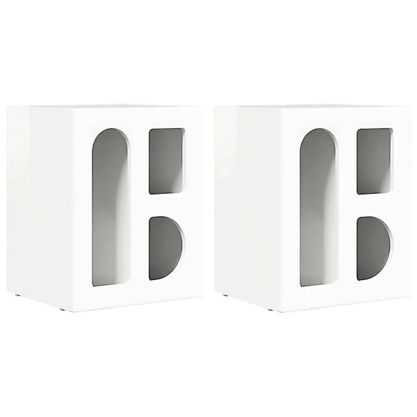 vidaXL Nachttisch 2 Stk Hochglanz Weiß 40 x 35 x 50 cm Holzwerkstoff 891253 günstig online kaufen