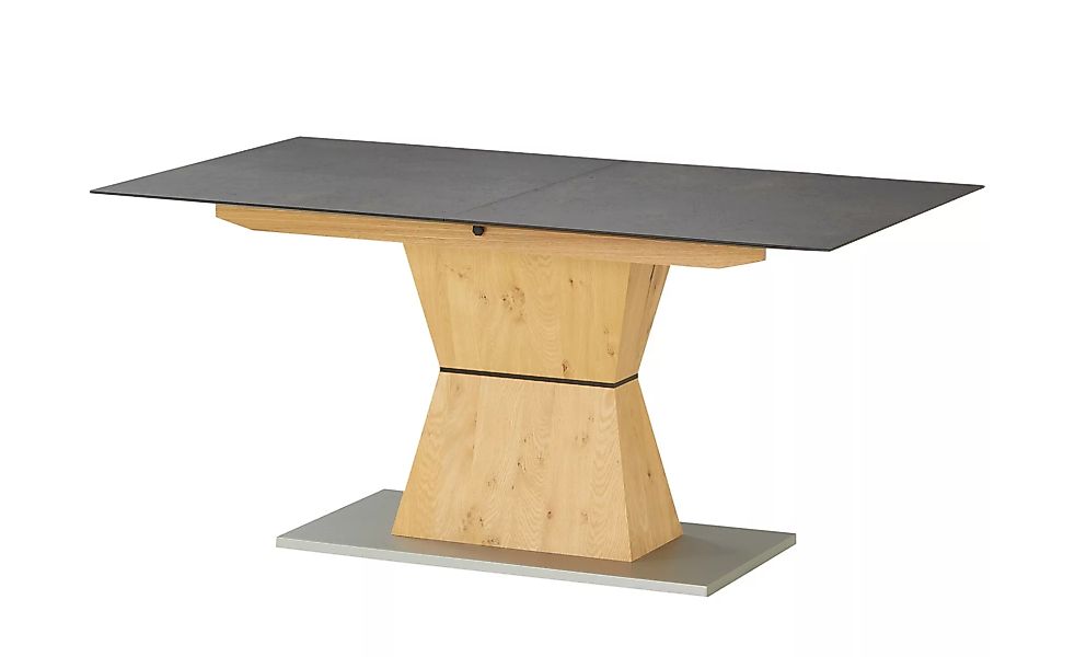 Säulentisch ausziehbar - grau - 90 cm - 76 cm - Tische > Esstische - Möbel günstig online kaufen