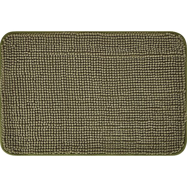 baliv Badematte 40 cm x 60 cm Polyester Moosgrün günstig online kaufen