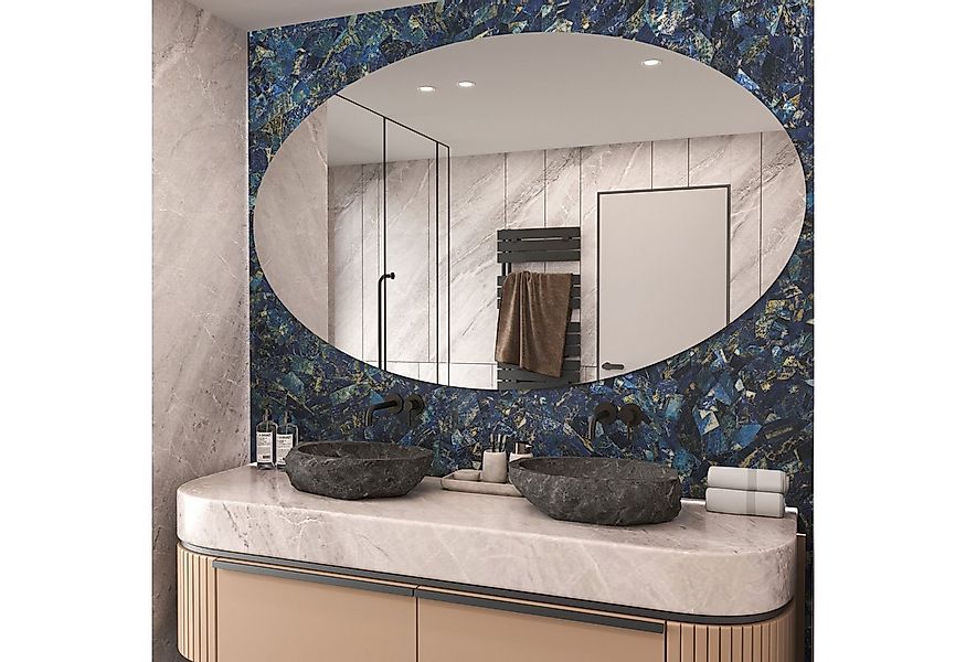 MySpiegel.de Wandspiegel Rahmenloser Spiegel Klar Oval in 4mm Stärke mit Be günstig online kaufen