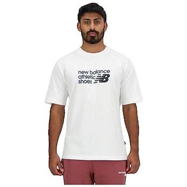 New Balance  T-Shirt T-shirt New Balance manches courtes col rond blanc günstig online kaufen