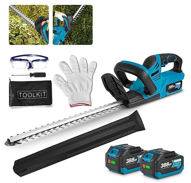 Yofidra Akku-Heckenschere Akku-Heckenschere, 51cm, 2x Akku, 9000-13000 U/mi günstig online kaufen