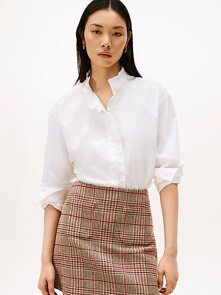 Tommy Hilfiger Rüschenbluse "POPLIN RUFFLE SHIRT" mit Rüschen Detail günstig online kaufen