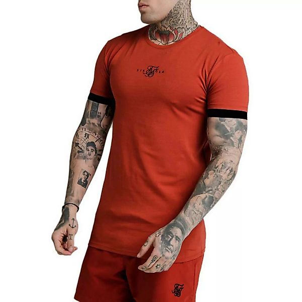 Siksilk Inset Elastic Cuff Gym Kurzärmeliges T-shirt L Red günstig online kaufen