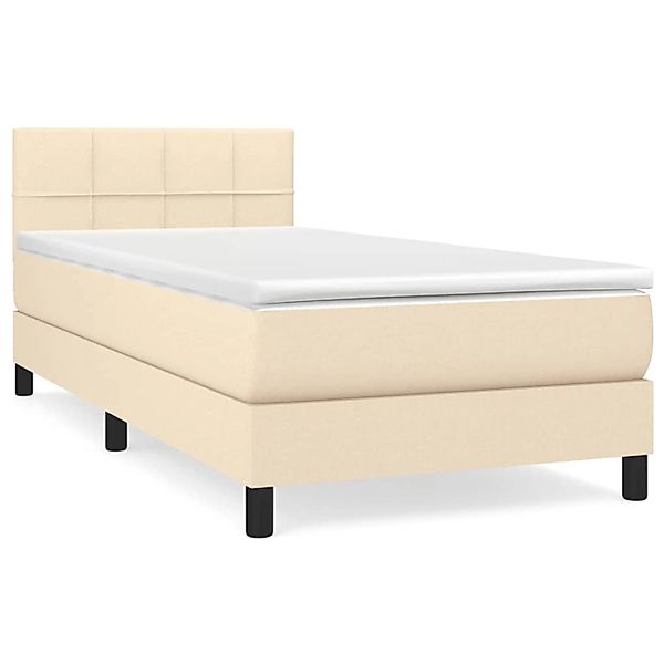 vidaXL Boxspringbett mit Matratze Creme 90x200 cm Stoff1388628 günstig online kaufen