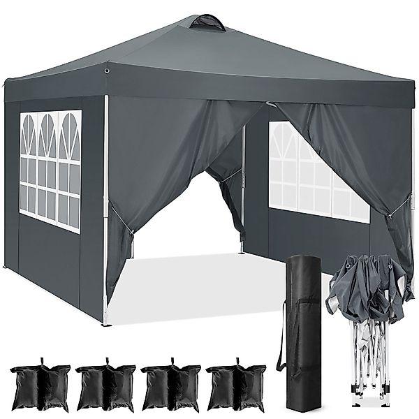 LUCKZON Pavillon 3x3m, mit Belüftung, wasserdicht, günstig online kaufen