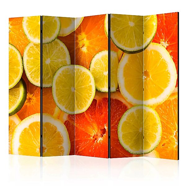 5-teiliges Paravent - Citrus Fruits Ii [room Dividers] günstig online kaufen