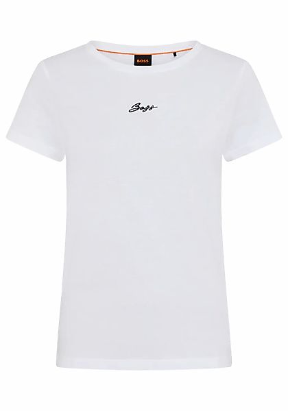 BOSS ORANGE T-Shirt "Elove Embro Premium Damenmode" mit Rundhals, Slim Fit günstig online kaufen