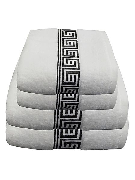 Julie Julsen Handtücher 4-Handtücher-WEIß-SCHWARZ, Baumwolle (4-St) günstig online kaufen