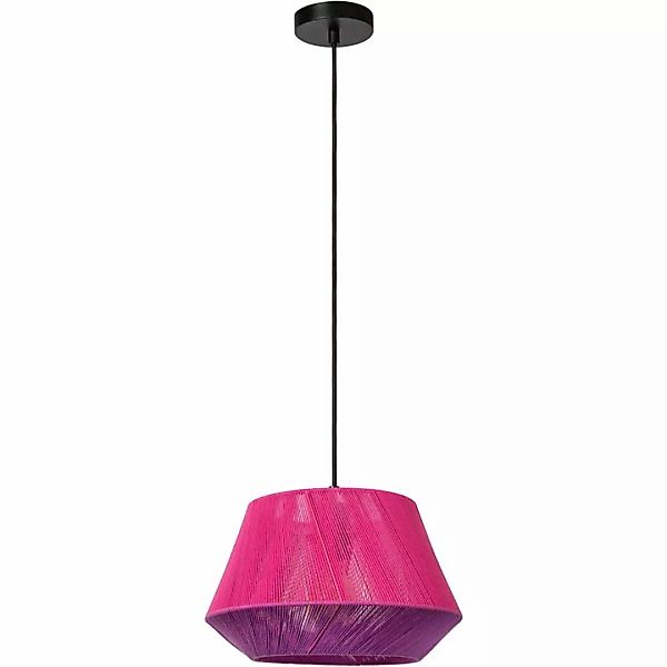 Hängeleuchte Jessica, rosa, 1-flammig, Ø 30 cm, Baumwolle günstig online kaufen