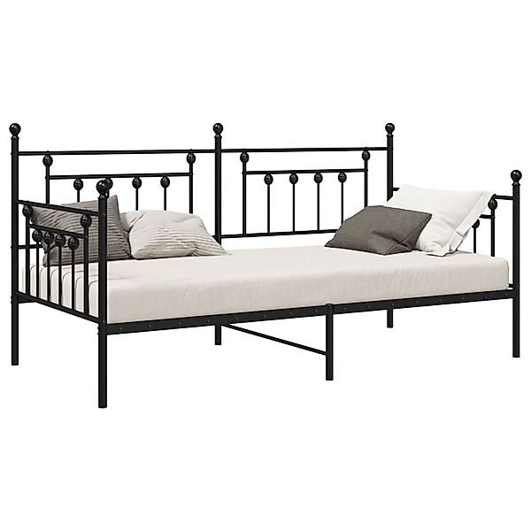 vidaXL Bett Tagesbettgestell Schwarz 100x190 cm günstig online kaufen