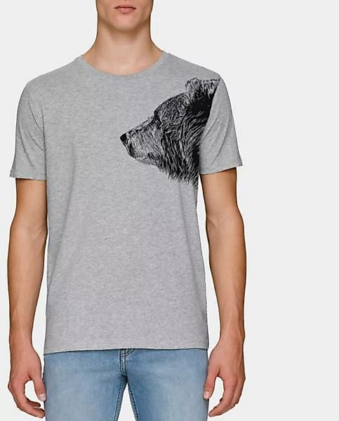 Kommabei Herren T-shirt Bruder Bär Grau günstig online kaufen