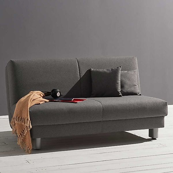 Schlafsofa in Grau Faltmechanik günstig online kaufen