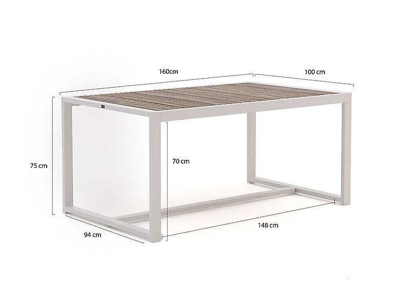 Bellagio Cadora Gartentisch 160x100x75 cm günstig online kaufen