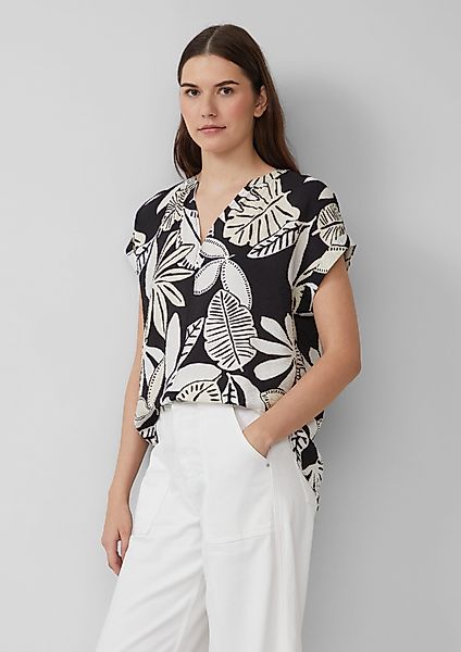 s.Oliver Blusentop Strukturierte Bluse mit Raff-Details günstig online kaufen