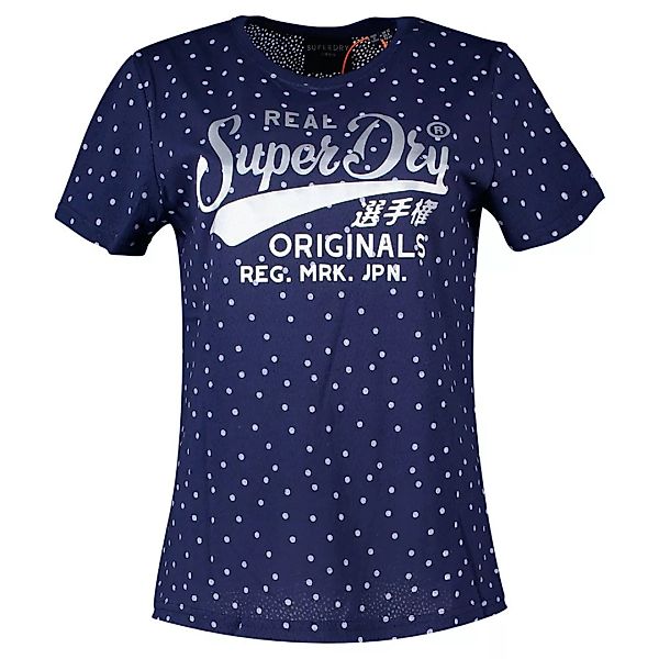 Superdry Rookie Dot All Over Print Kurzarm T-shirt S Atlantic Navy günstig online kaufen