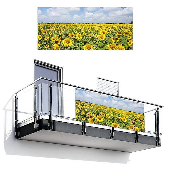 MuchoWow Balkonsichtschutz Sonnenblumen - Blumen - günstig online kaufen