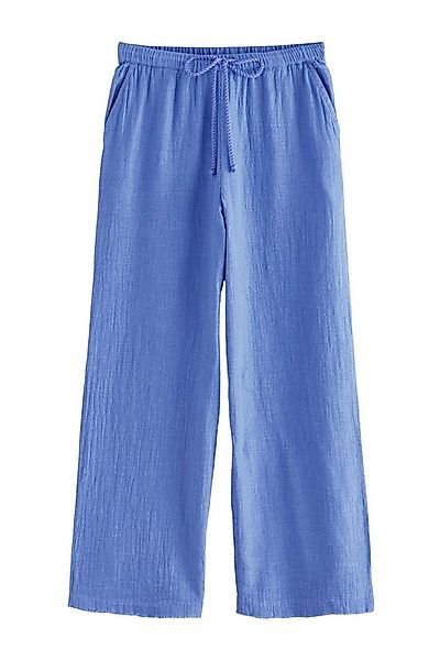 Next Palazzohose Hose aus Baumwolle mit weitem Bein, Kurzgröße (1-tlg) günstig online kaufen