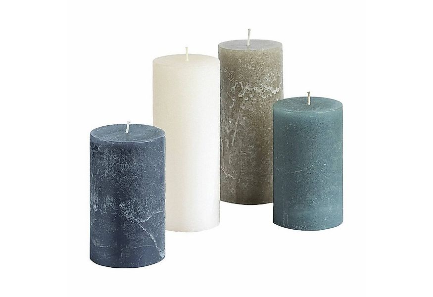 Mirabeau Stumpenkerze Kerze 4er Set Berekua bunt (4er Set, 4er Set), none günstig online kaufen