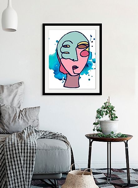 queence Bild "Marlick", Abstrakt-Kunst-Figuren-Gesicht, (1 St.), HD Premium günstig online kaufen