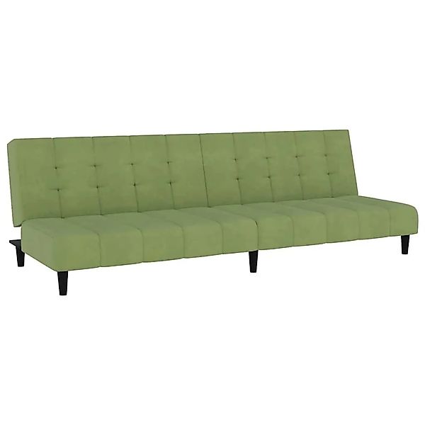 vidaXL Schlafsofa 2-Sitzer Hellgrün Samt 375766 günstig online kaufen