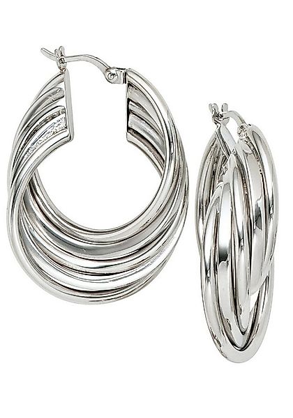 JOBO Paar Creolen Ohrringe rhodiniert, 925 Silber günstig online kaufen