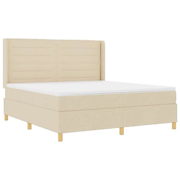 vidaXL Boxspringbett mit Matratze Creme 140 x 200 cm Stoff 3343649 günstig online kaufen