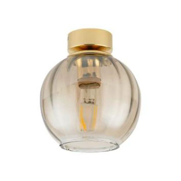 Deckenlampe Kugel Glas Metall Ø18cm Jugendstil E27 günstig online kaufen