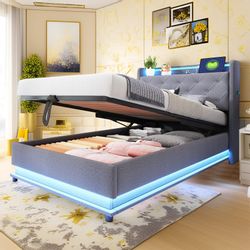 MODFU Polsterbett mit LED-Farbwechsel (Stauraumbett mit günstig online kaufen