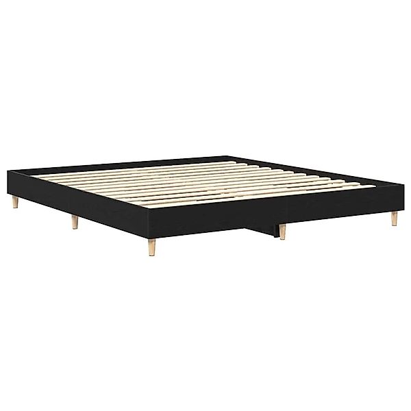 vidaXL Bettgestell Schwarz Eichen-Optik 200 x 200 cm Holzwerkstoff 3329278 günstig online kaufen