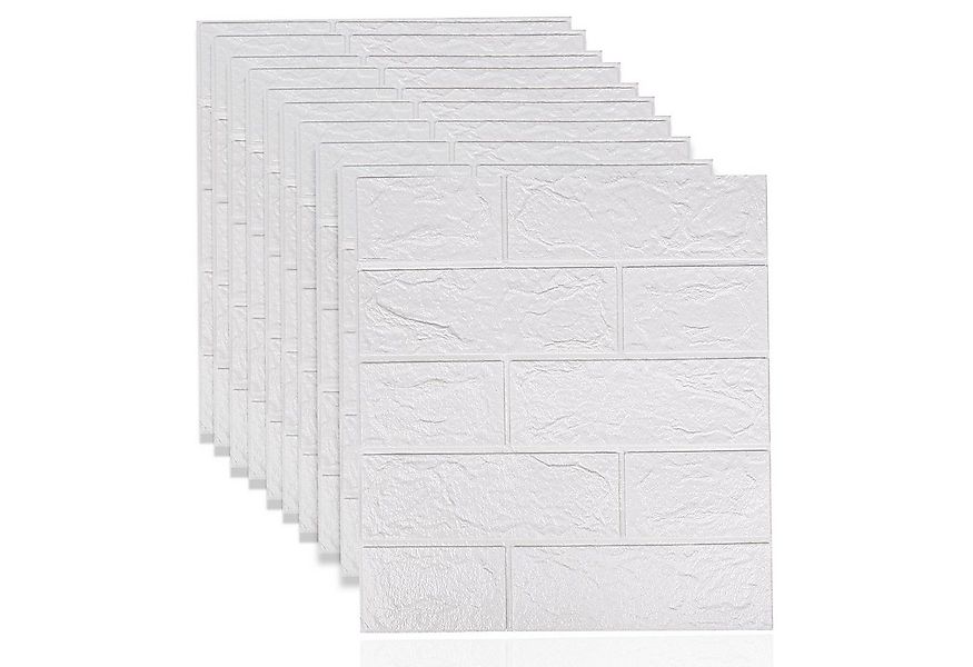 TWSOUL 3D-Tapete Selbstklebende 3D-Wandaufkleber, Ziegelsteinmuster, perlwe günstig online kaufen