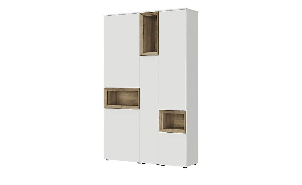 Content Hochschrank  Case ¦ weiß ¦ Maße (cm): B: 131 H: 206 T: 38.0 Schränk günstig online kaufen