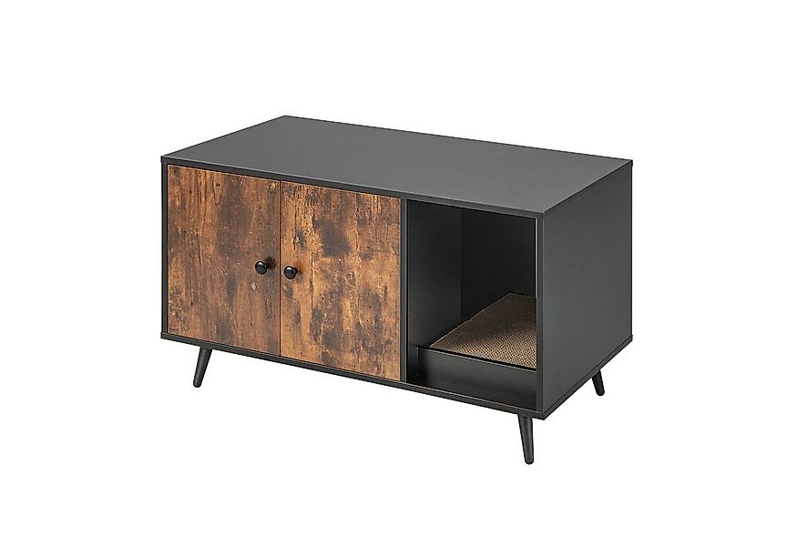 COSTWAY Tierhaus 2 in 1 Katzenschrank Beistelltisch, 90x50x54cm günstig online kaufen