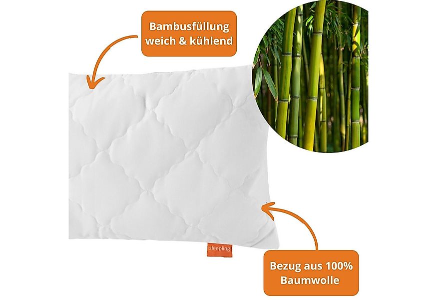 sleepling Kopfkissen, Bambus, Füllung: 100% Polyester, Bezug: Baumwolle mit günstig online kaufen