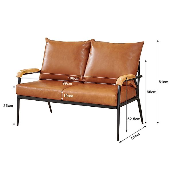 Ofcasa Sofa 2-Sitzer Sofa, gepolsterte Couch günstig online kaufen