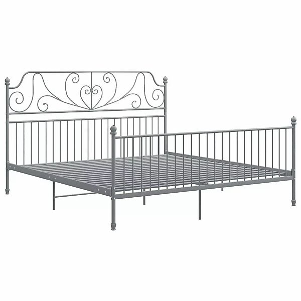 vidaXL Bettgestell Grau Metall 180x200 cm Modell 6723149 günstig online kaufen