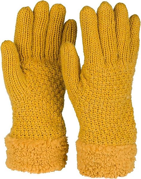 styleBREAKER Strickhandschuhe Strickhandschuhe mit Perlmuster und Fleece (1 günstig online kaufen