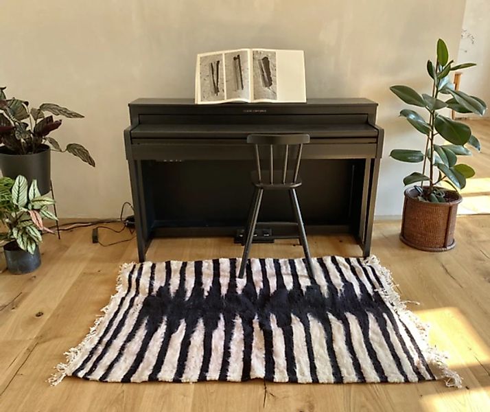 Handgewebter Kelim Berber Teppich Mit Wolle Und Ziegenhaar "Zebra" günstig online kaufen
