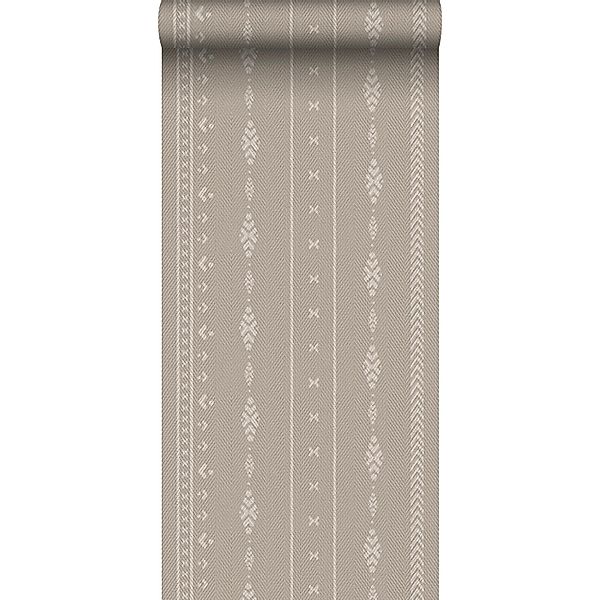 Sanders & Sanders Tapete Ethnische Motive Beigebraun Und Weiß 53 Cm X 10 M günstig online kaufen