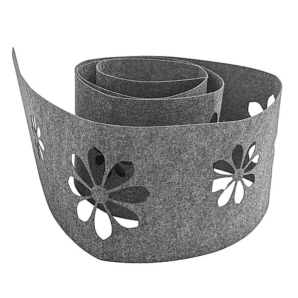 zaunzu Sichtschutz Design Vlies Dekor Sonnenblume Einzelstreifen Hellgrau 2 günstig online kaufen