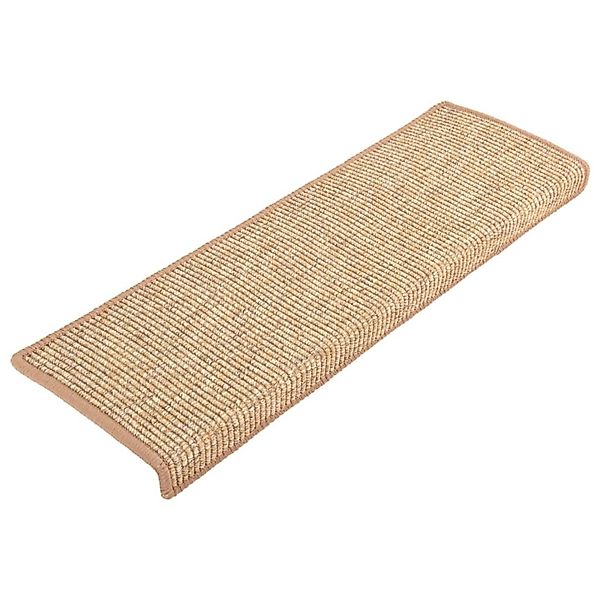 vidaXL Stufenmatten 15 Stk 65x21x4 cm Hellbraun Rechteckiger Rand 326910 günstig online kaufen