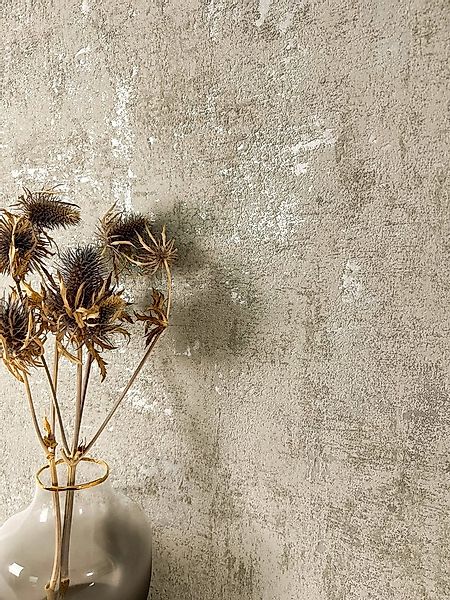 Newroom Vliestapete, Taupe Tapete Modern Beton - Betonwand Betonoptik Grau günstig online kaufen