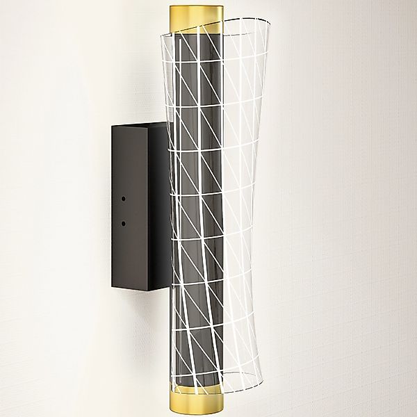 HOMCOM 2er Set Wandleuchte Innen Wandlampe mit LED Lichte Gitterdesign günstig online kaufen