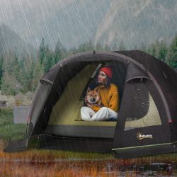 Outsunny Tunnelzelt mit Vordach, Seitentür&Fenster, Bodenplane, günstig online kaufen