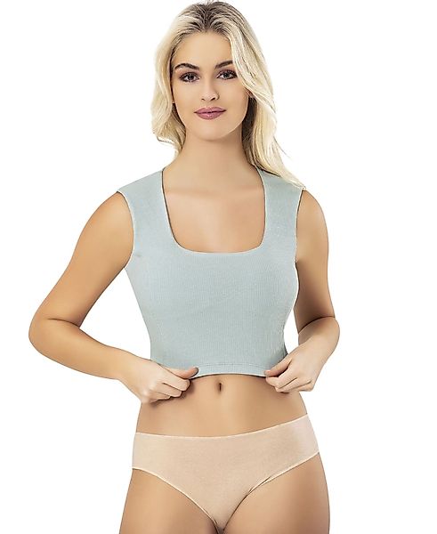 fashionshowcase Crop-Top Damen Ripp-Top aus Baumwolle günstig online kaufen