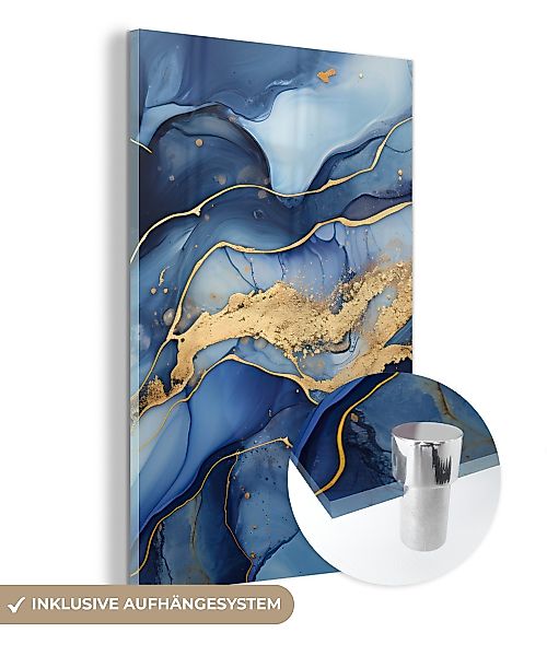 MuchoWow Acrylglasbild Marmor - Blau - günstig online kaufen