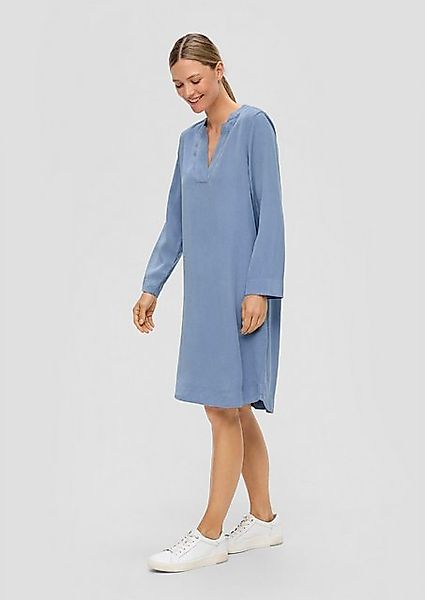 s.Oliver Minikleid Kurzes Lyocellkleid mit V-Ausschnitt günstig online kaufen